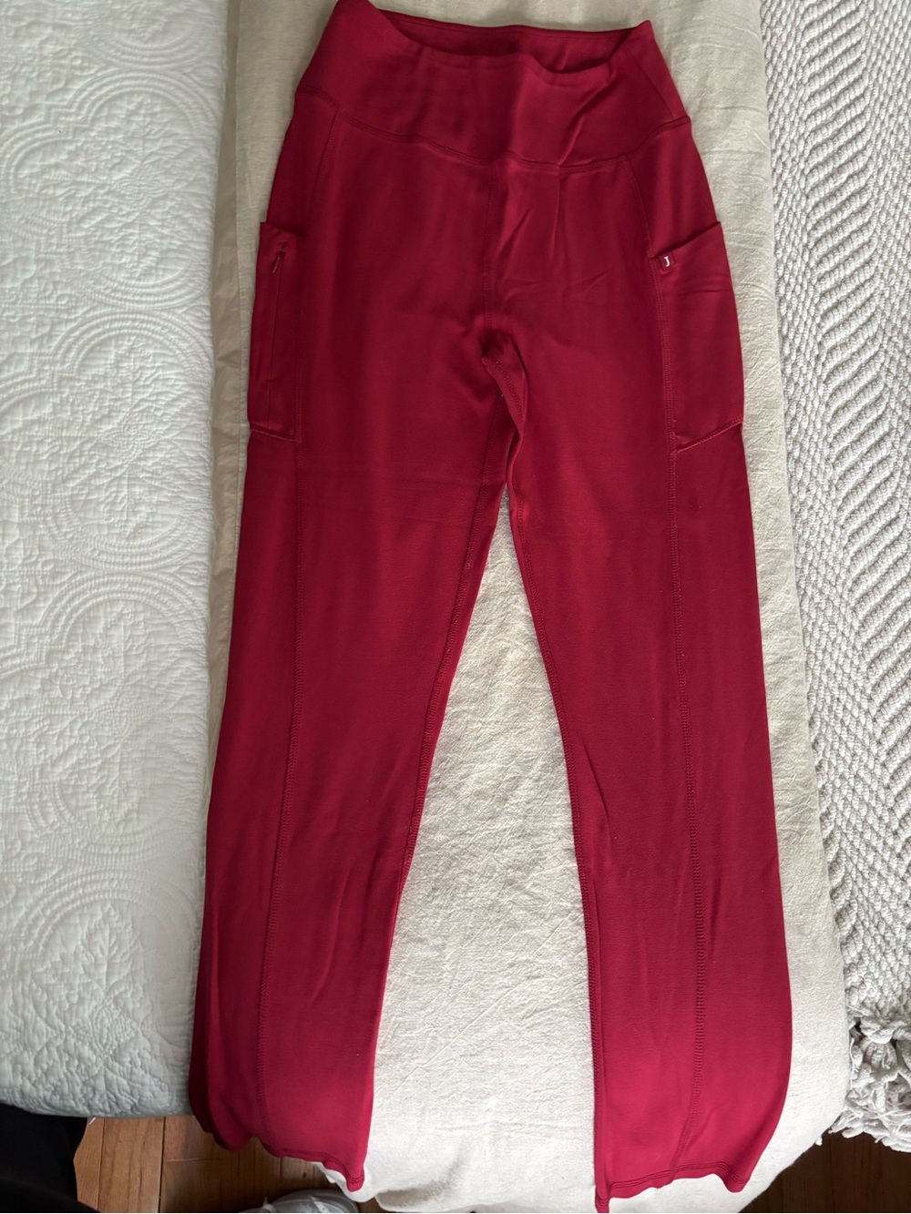 Jaanuu High-Waist Leggings in Wine Red